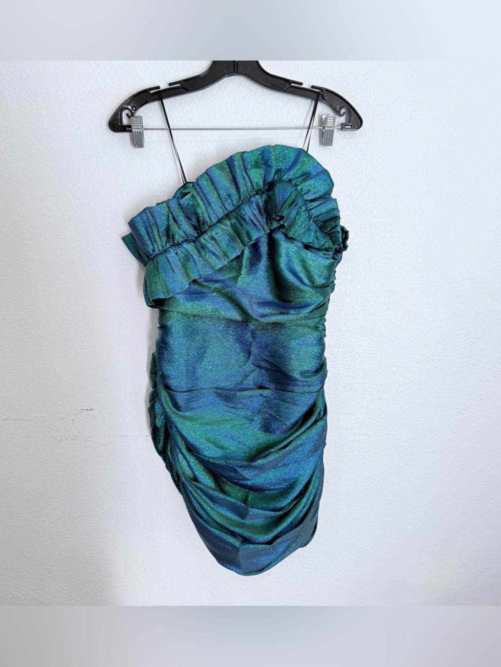 NWOT DO+BE Shimmery Glittery Strapless Mini Dress Women's Size Small - Picture 2 of 4